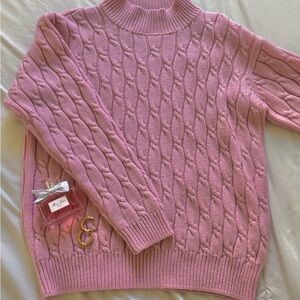 baby pink vintage sweater 🎀 💌 turtleneck